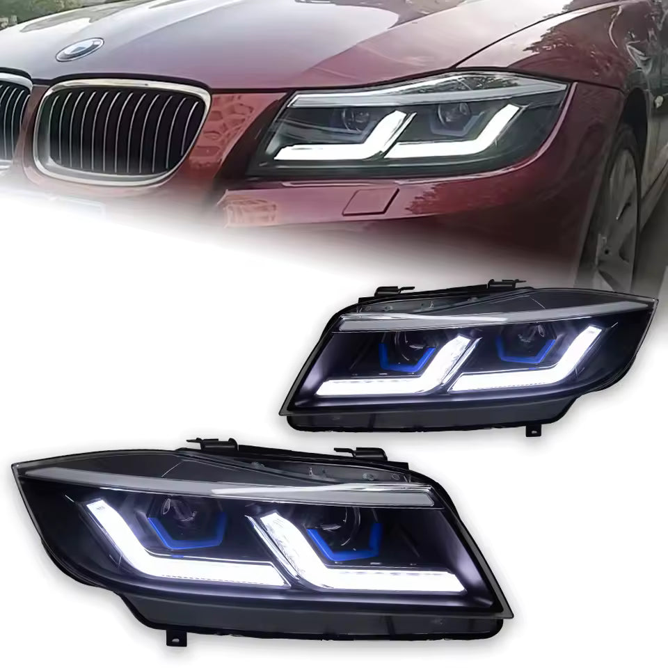 Car Styling Head Lamp for BMW E90 Headlights 2005-2012 320i 318i 323i 3 Series LED Headlight DRL Hid Bi Xenon Beam Accessories - CAR CRAFT INDIA