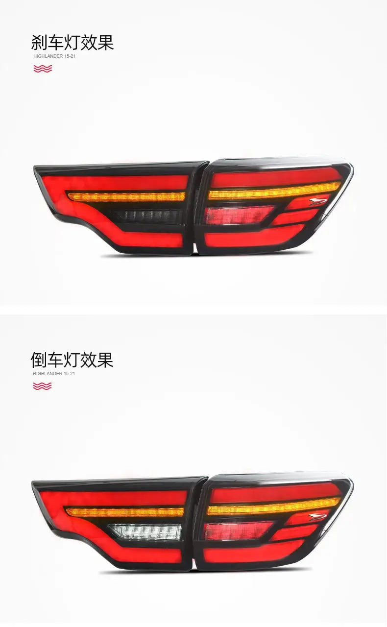 Toyota Highlander LED Tail Light 2015 New Kluger LED Tail