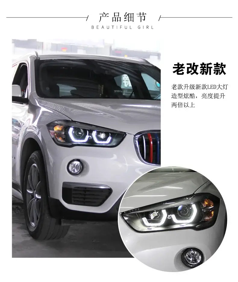 Car Styling Head lamp light for BMW X1 Headlights 2017-2020