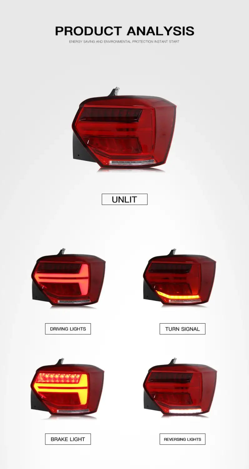 Car LED Trailer Lights Tail Lamp for VW Polo plus 2019 -