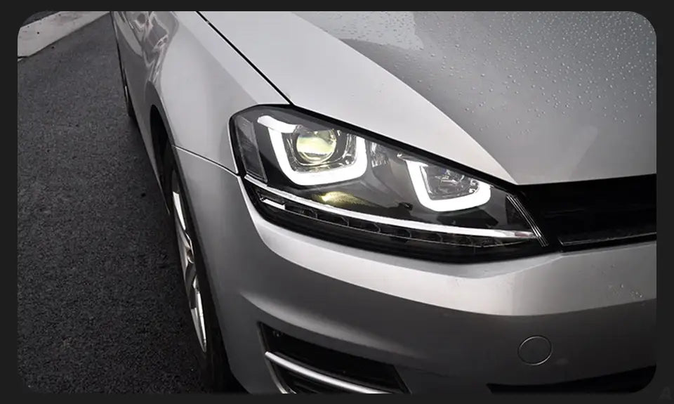 VW Golf 7 Headlights MK7 LED Headlight R-LINE Design DRL Hid