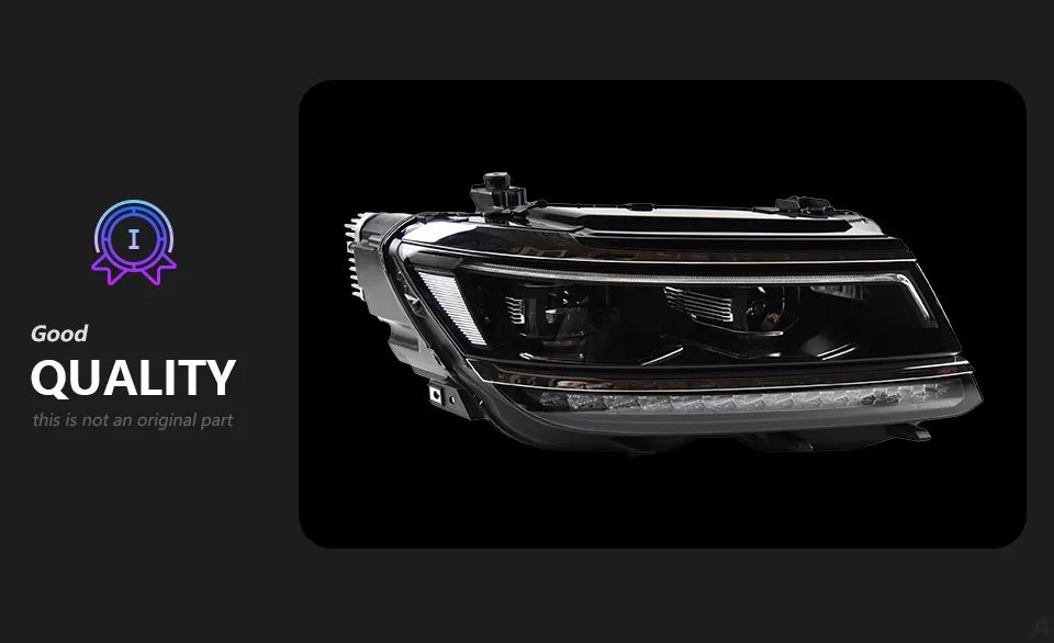 thumbnail image 2 of OEMASSIVE Projector LED DRL Headlights For 2012-2017 VW Tiguan – Chrome Housing – Driver & Passenger Sides 2 of 6