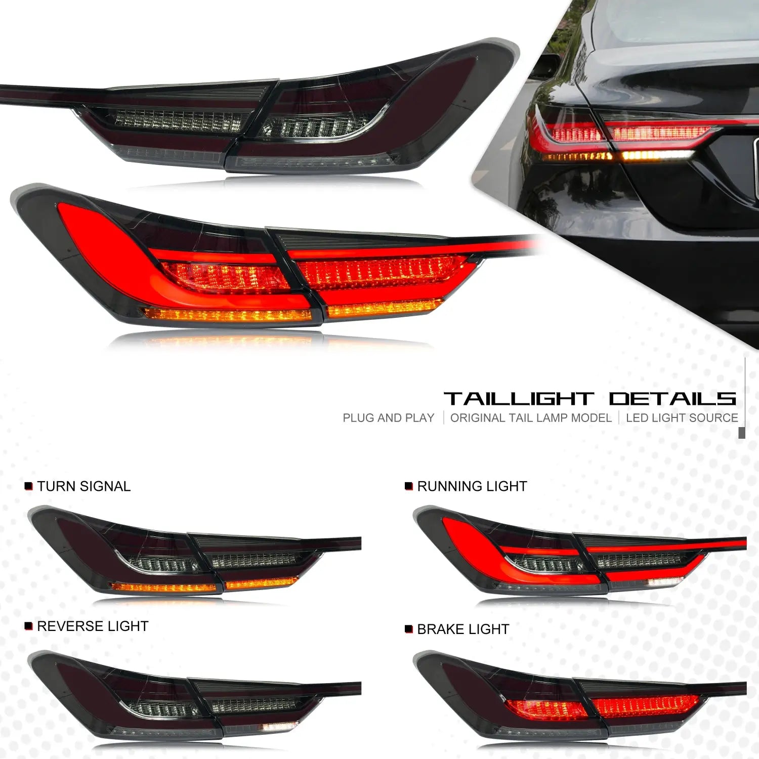 LED Tail Lights & Trunk Lamp for Toyota Camry 2018 2019