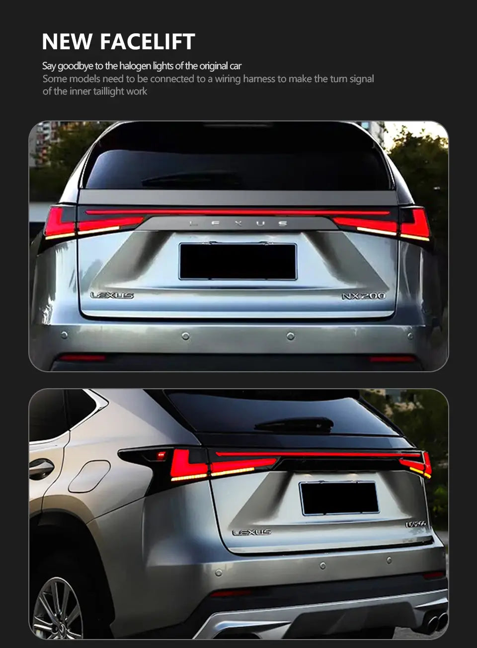 Car Styling for Lexus NX200t NX Tail Lights 2015-2021 NX300h