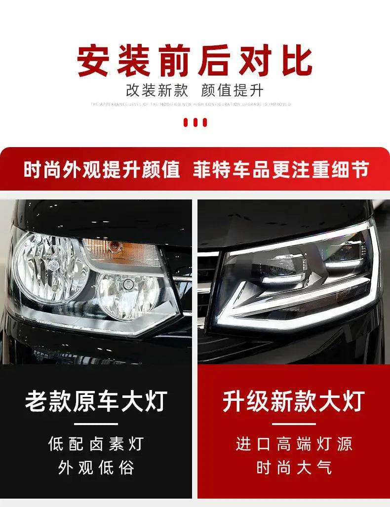 Car Lights for VW Multivan T5 LED Headlight Projector Lnes