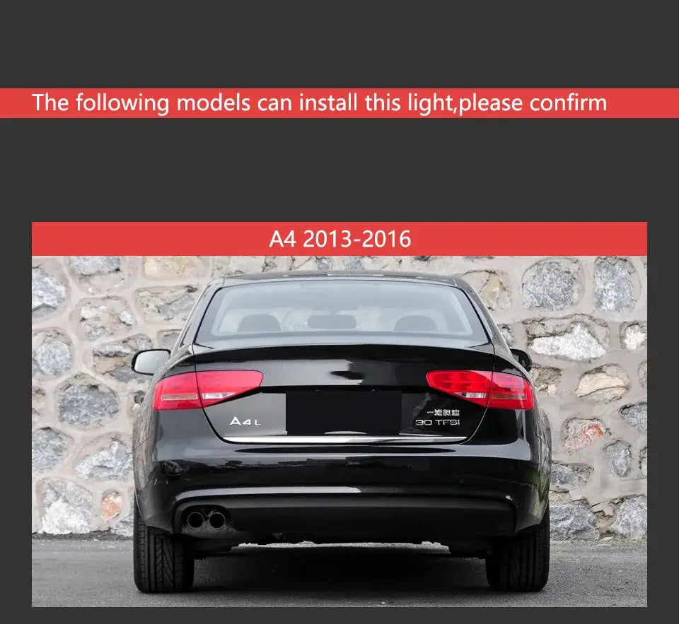 Audi A4 Tail lamp light 2013-2016 A4 Tail Light LED DRL