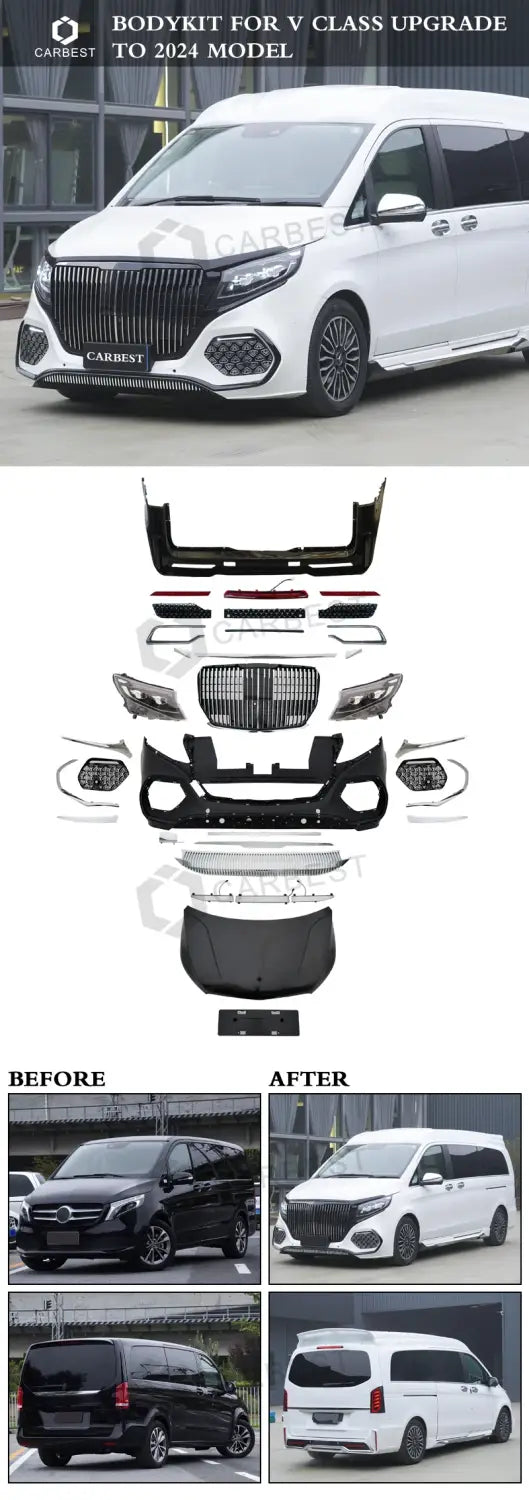 Newest Design Auto Parts PP Material Vito Body Kit