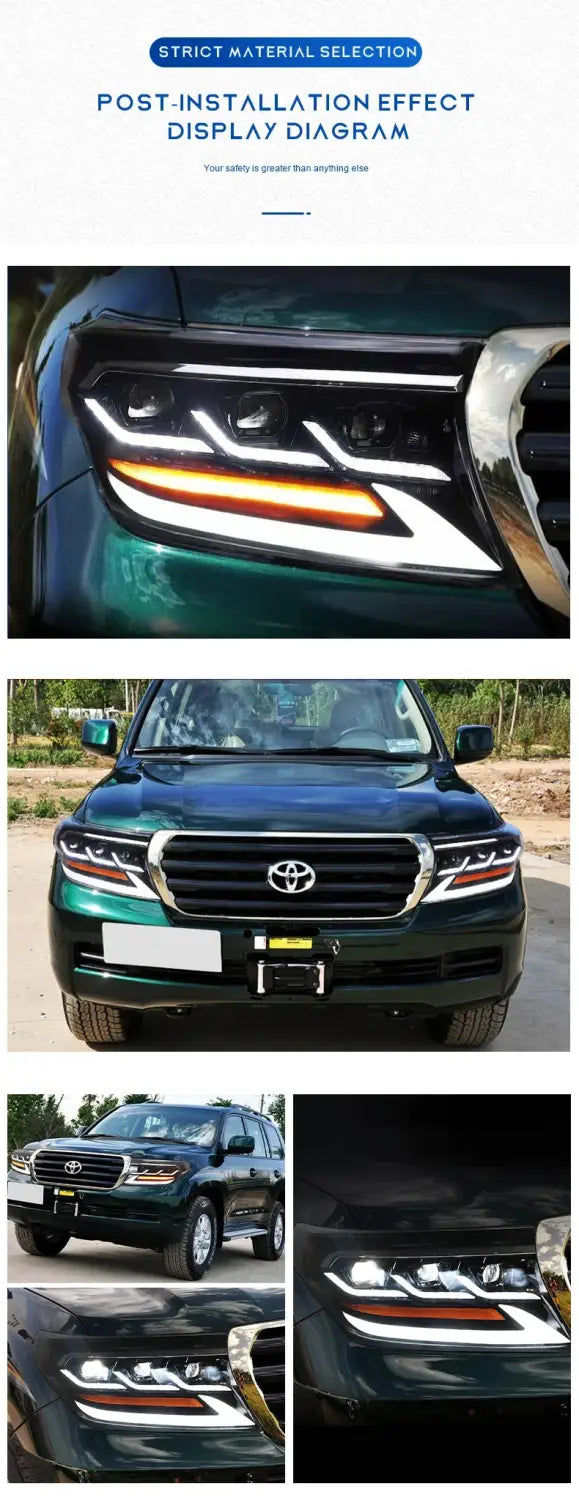 Car Styling Head Lamp for Toyota Land Cruiser LC200