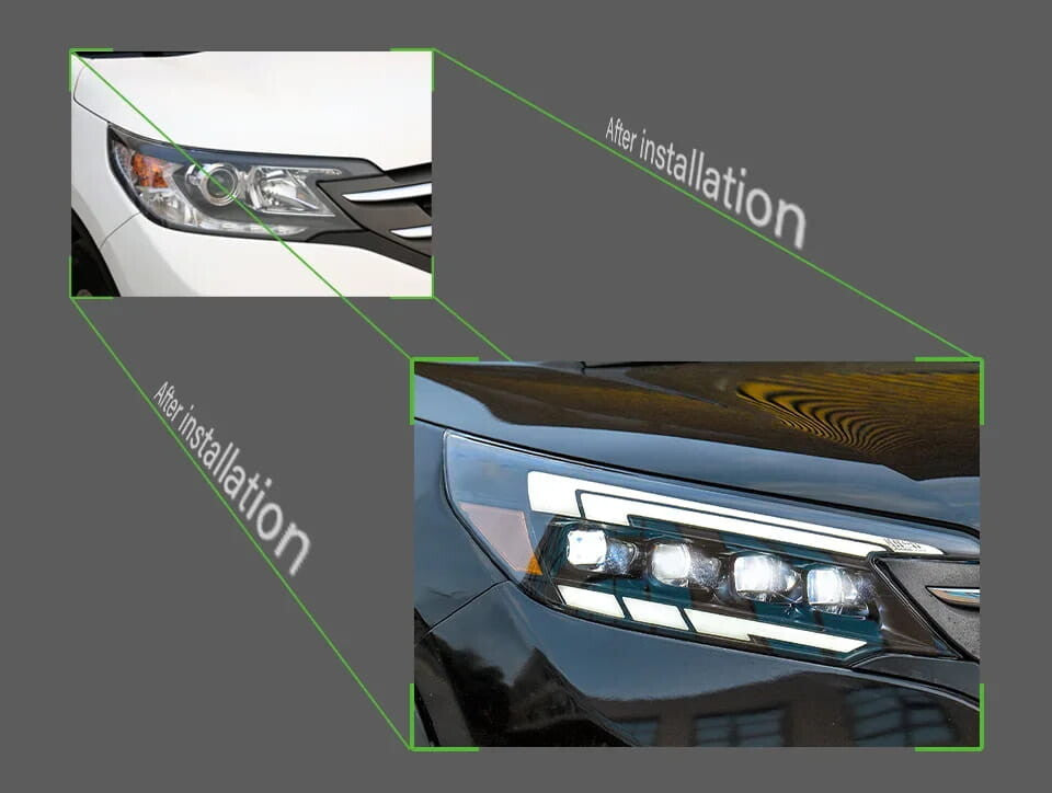 Car Styling Head Lamp for CR-V Headlights 2012-2014 LED