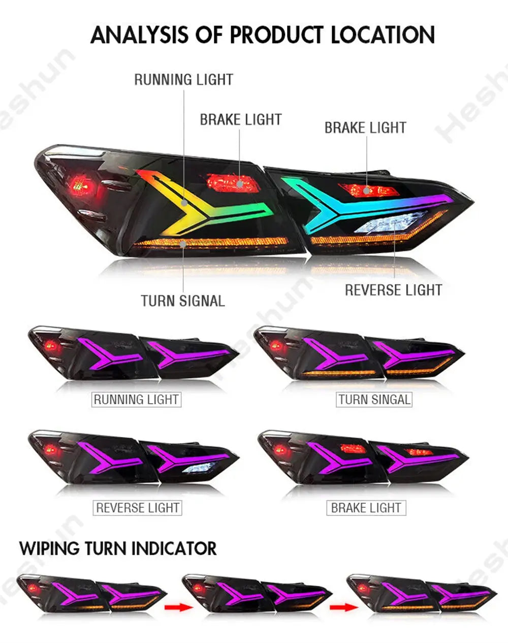 Taillights for Toyota Camry 8Th Gen 2018 2019 2020 2021