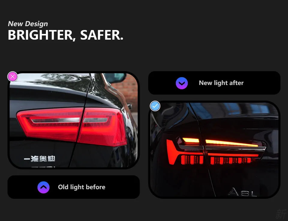 Car Lights for Audi A6 LED Tail Light 2012-2016 A6 C7 Tail