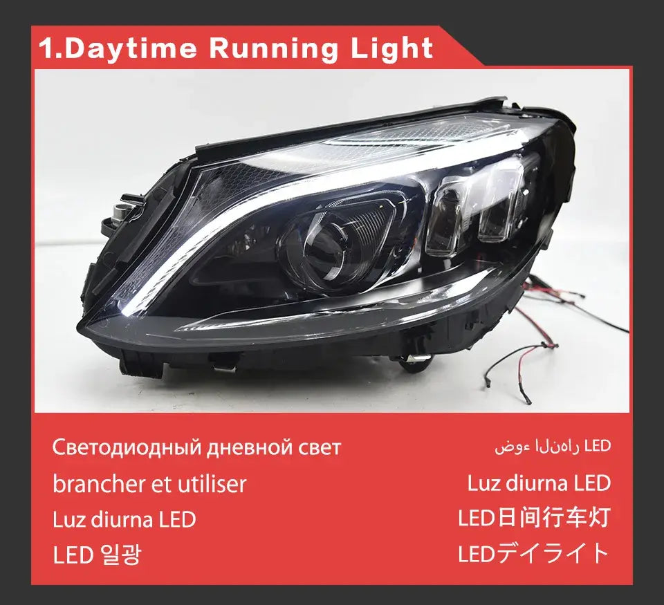 Car Styling Head lamp light for Benz W205 Headlights