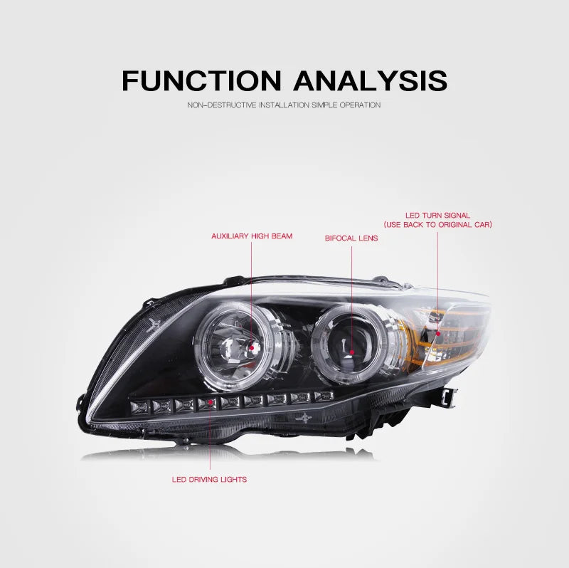 For Toyota Corolla 2008-2010 Car Headlight Assembly LED