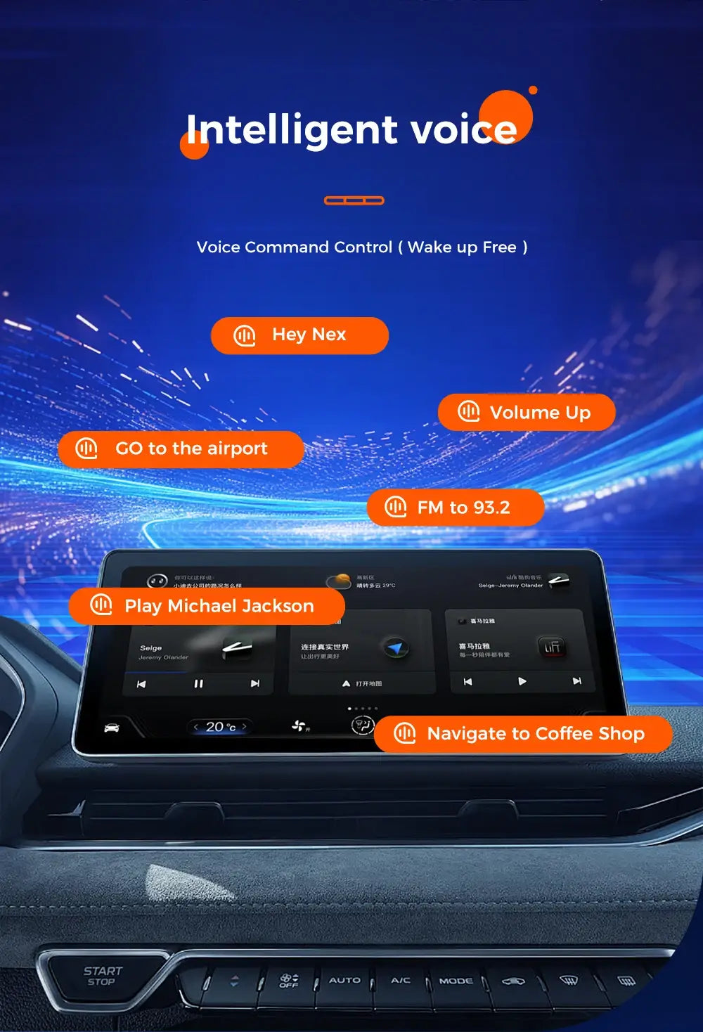 Wireless Carplay Tesla Style Android12 Car GPS Navigation