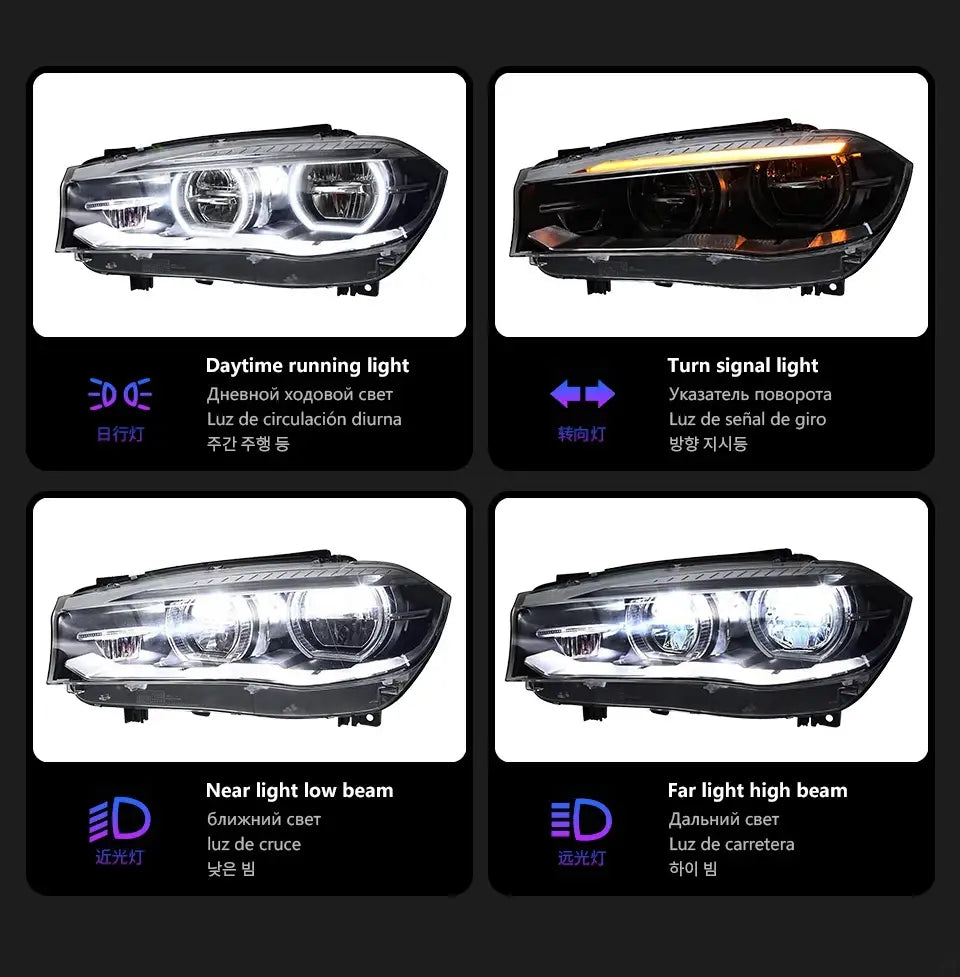 Car Styling Head lamp light for BMW X5 F15 Headlights