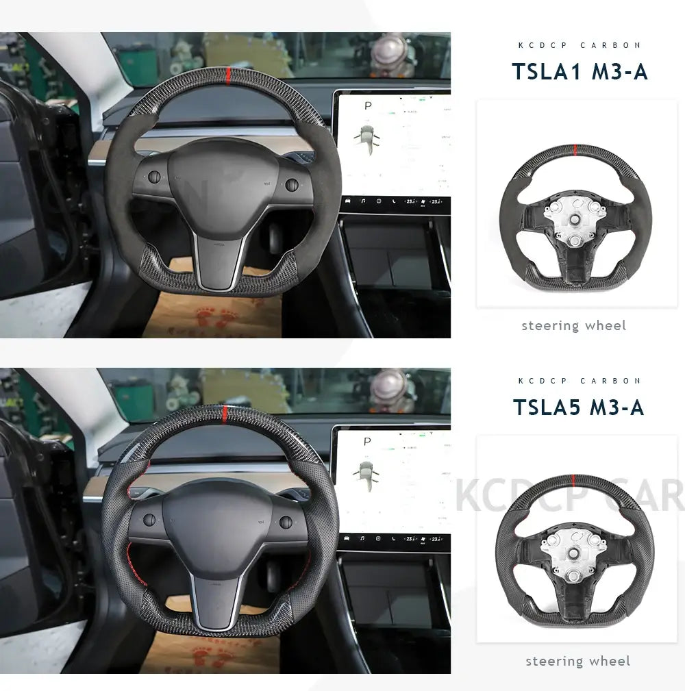 Carbon Fiber Steering Wheel for Tesla Model Y S X Model 3