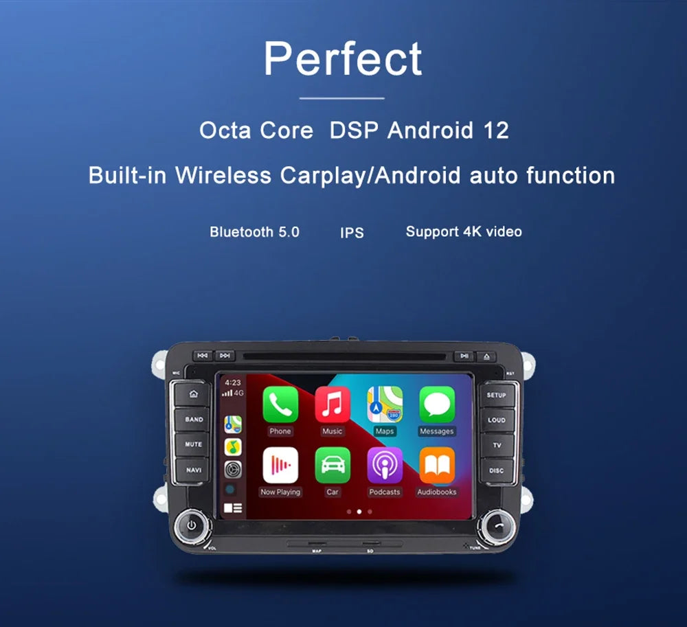 Carplay DSP Car DVD Player Android 12.0 8Core 8GB + 128G