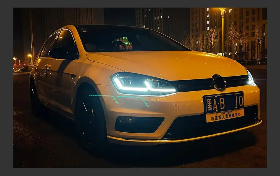 VW Golf 7 MK7 LED Headlight Golf7.5 R LINE Design DRL Hid