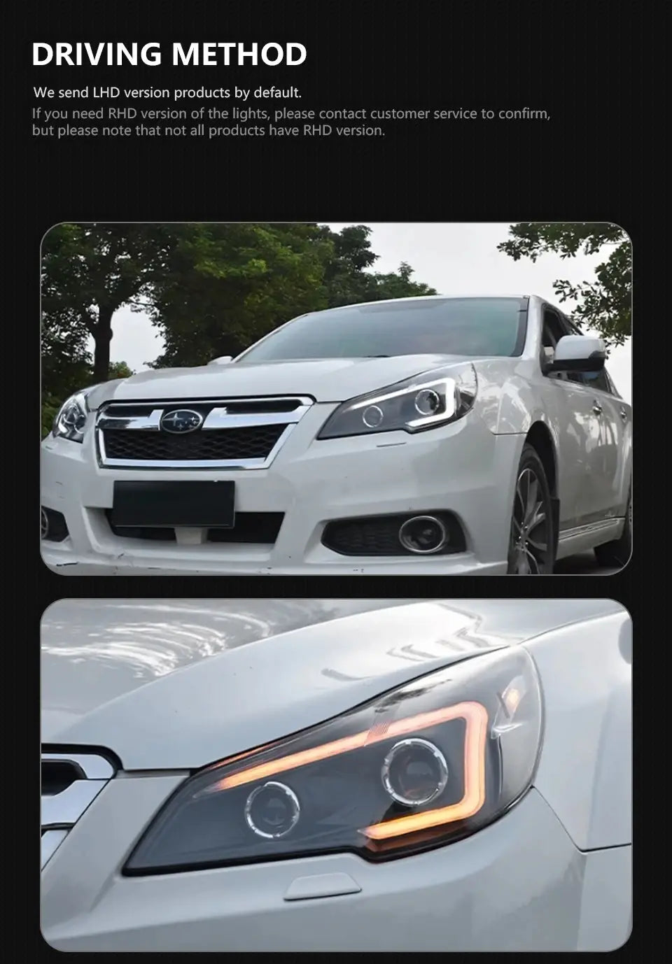 Car Styling Head Lamp for Subaru Legacy LED Headlight 2010