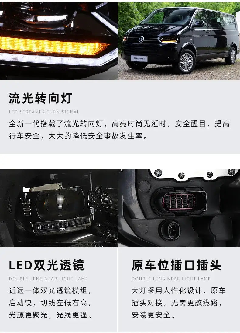 Car Lights for VW Multivan T5 LED Headlight Projector Lnes