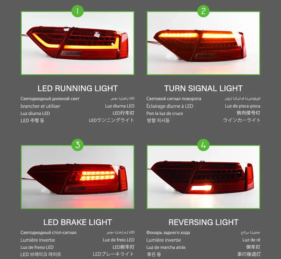 Audi A5 Tail lamp light 2008-2016 A5 Tail Light LED DRL