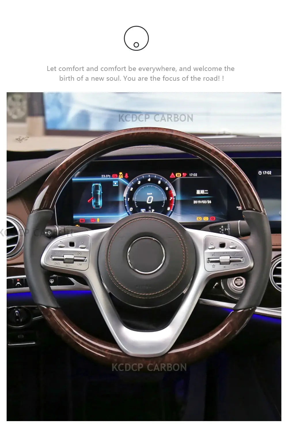 Wood Steering Wheel for Mercedes Benz S300 S320 S420 S500