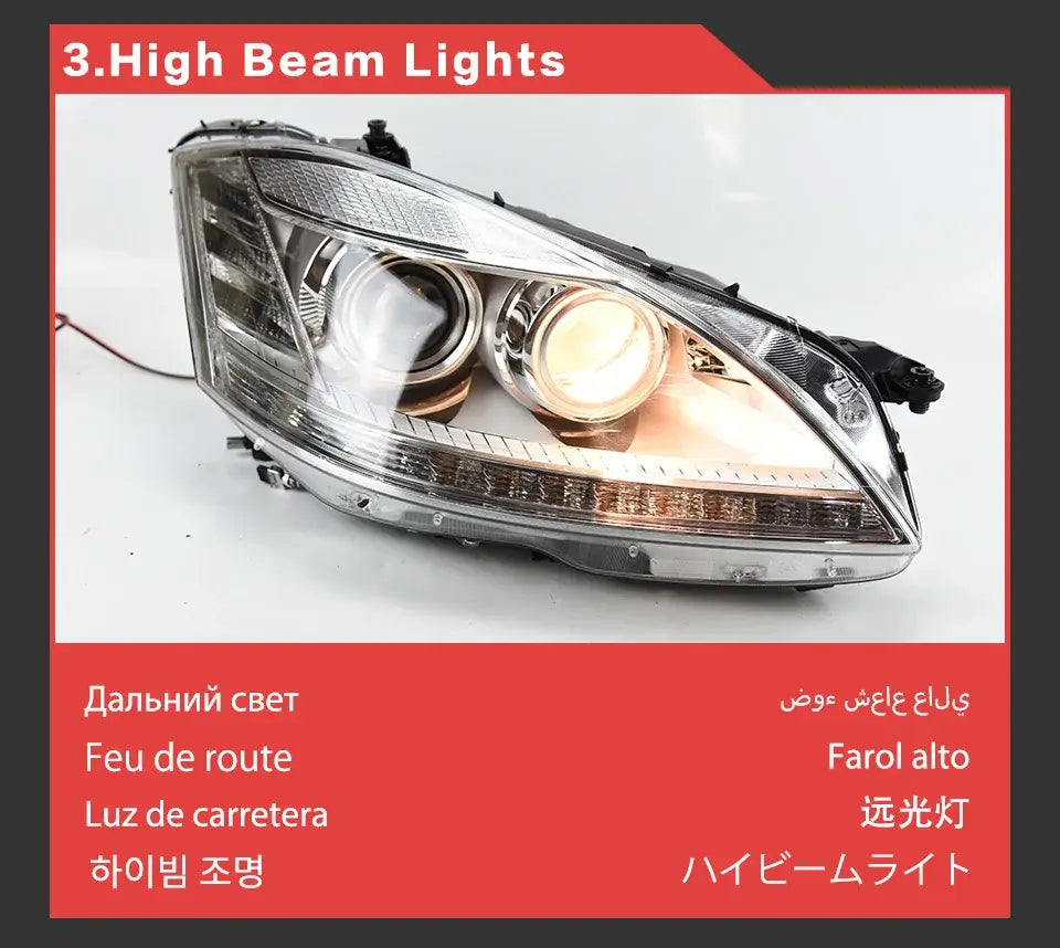 Car Styling Head lamp light for Benz W221 Headlights