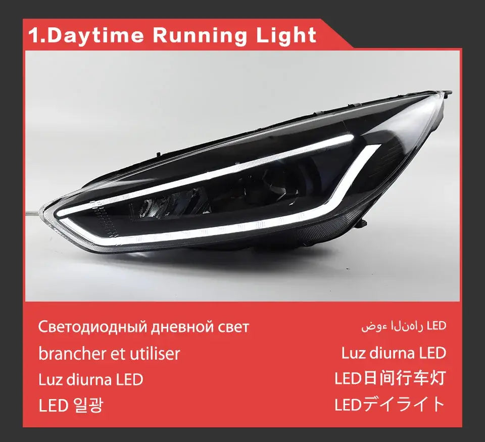 Car Styling Head lamp light for Focus Headlights 2014-2017