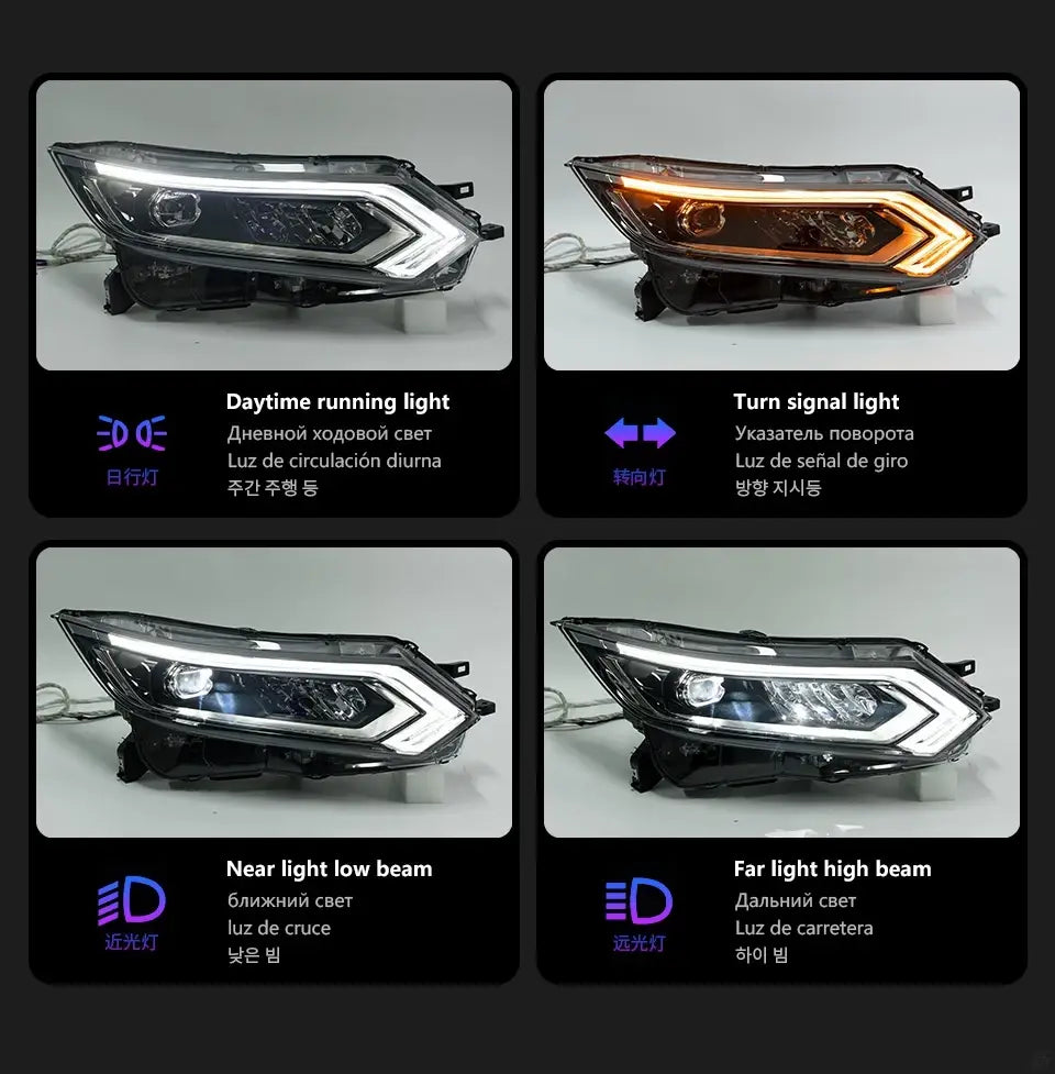 Car Styling Head lamp light for Dualis Headlight 2019-2020