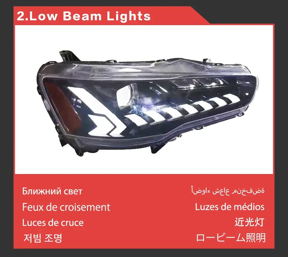 Car Styling Headlights for Mitsubishi Lancer LED Headlight