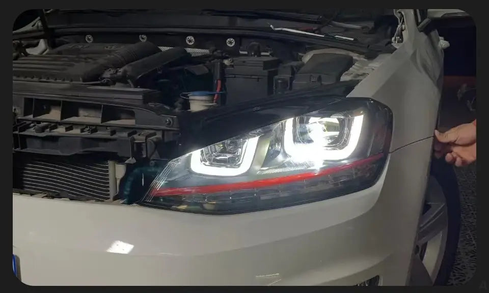 VW Golf 7 Headlights MK7 LED Headlight R-LINE Design DRL Hid