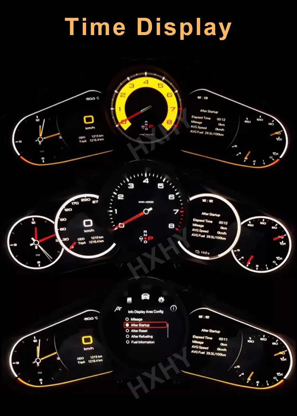 LCD Car Digital Cluster Instrument Cockpit for Porsche