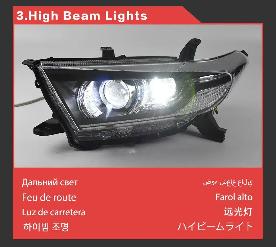 Toyota Highlander Headlights 2012 Highlander LED Headlight