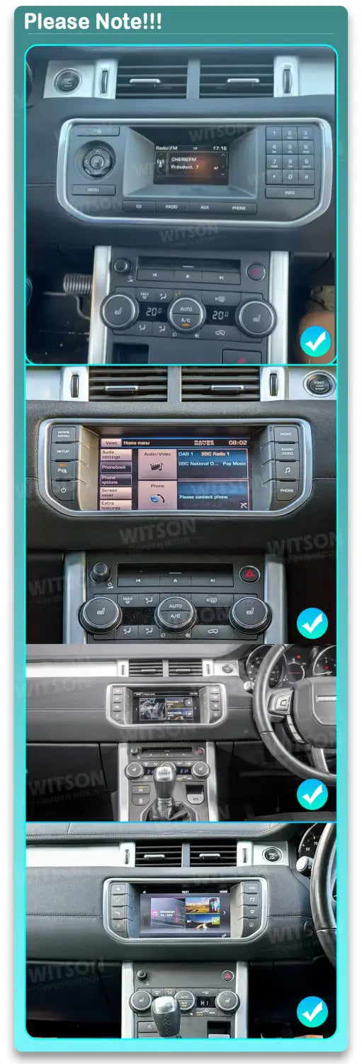 7’ Air Condition Panel 3D Touch Screen for Range Rover