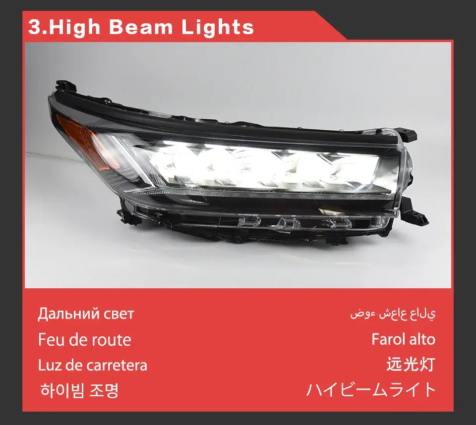 Car Styling Head lamp light for Toyota Highlander Headlights