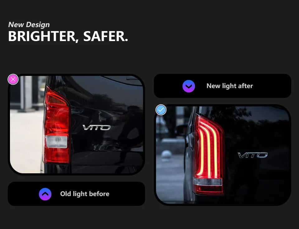 Benz Vito Tail Lights 2014-2020 W447 LED Tail lamp light DRL