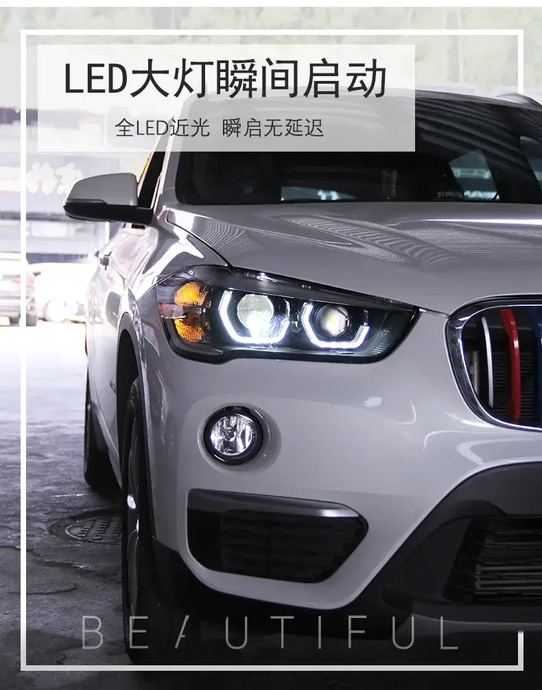 Car Styling Head lamp light for BMW X1 Headlights 2017-2020