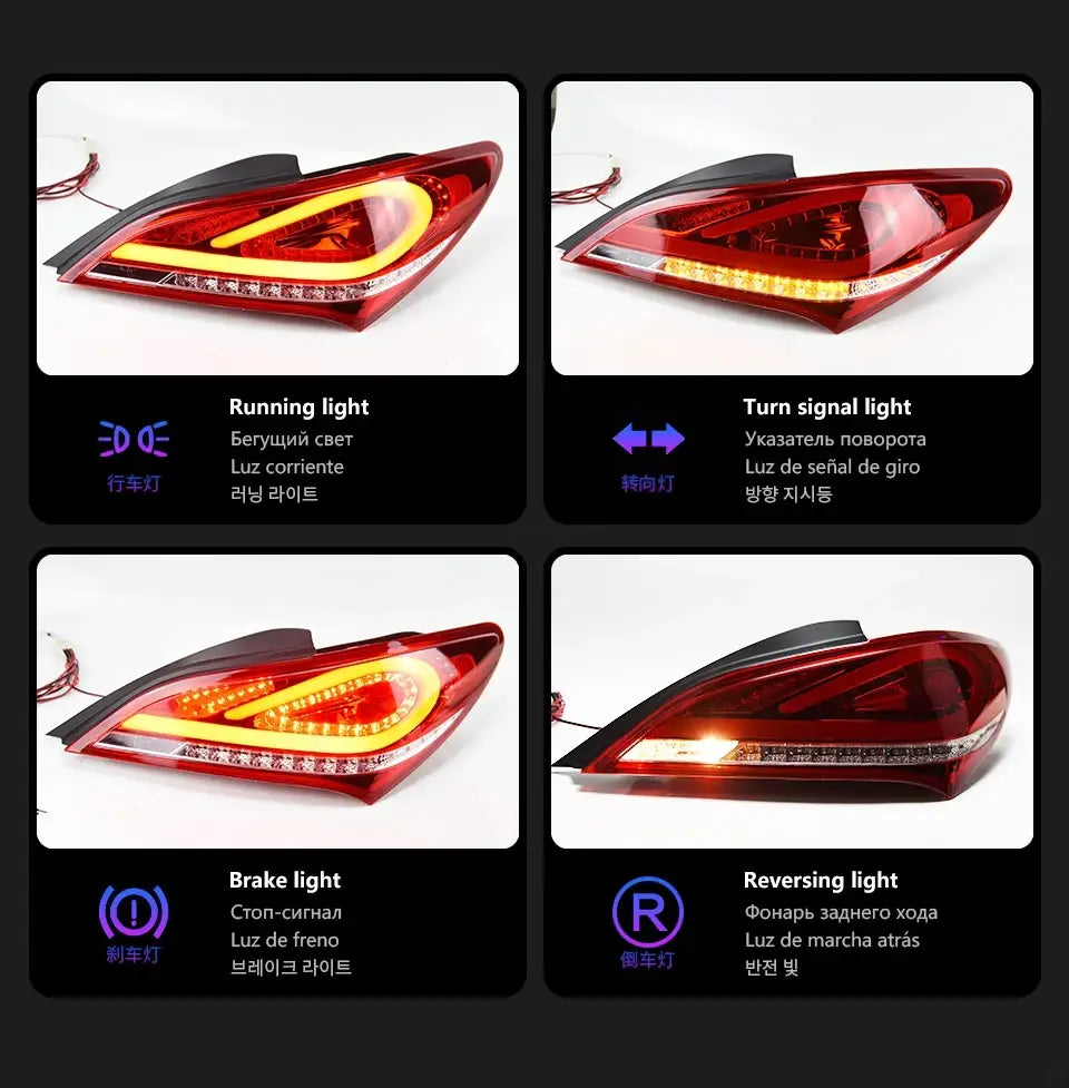 Car Styling Tail lamp light for Hyundai Rohens Coupe