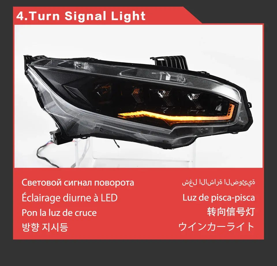 Car Lights for Honda Civic Headlights 2017-2020 LED