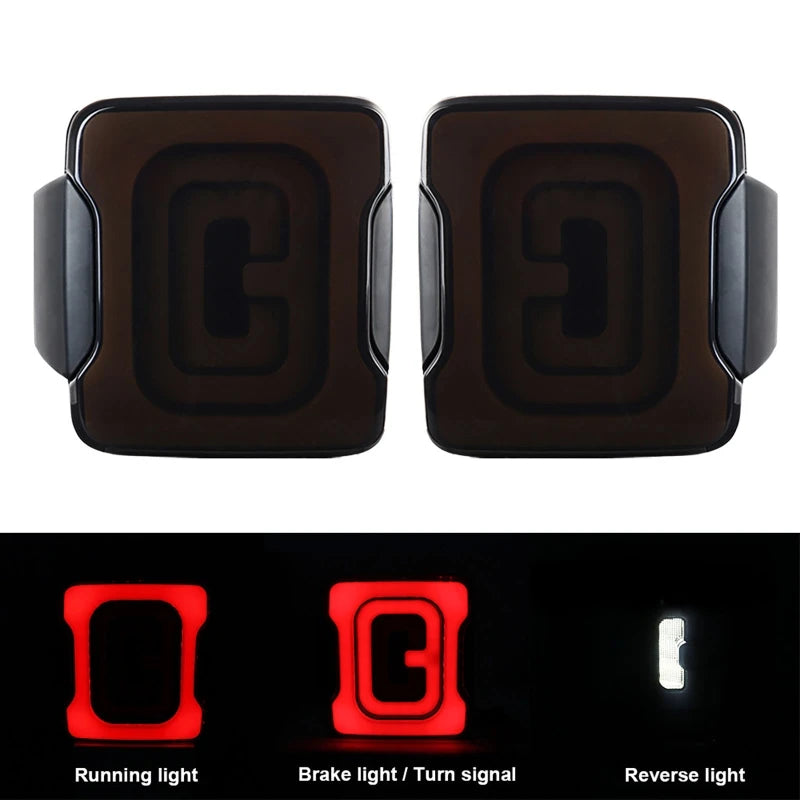 2PCS Smoked Shell LED Tail Light with Running/Brake/Turn