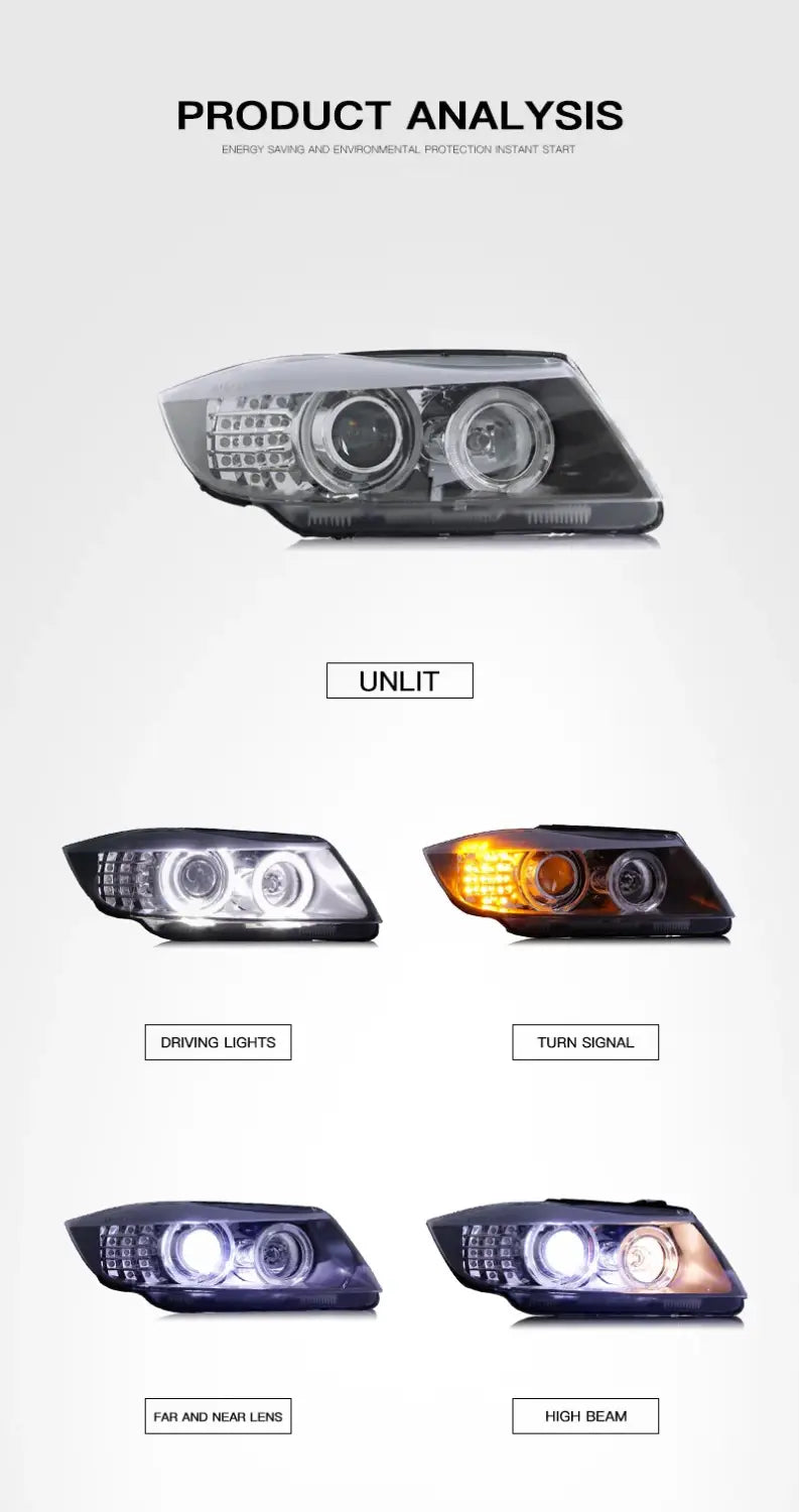 For BMW 3 Series E90 2003-2009 Car Headlight Assembly LED