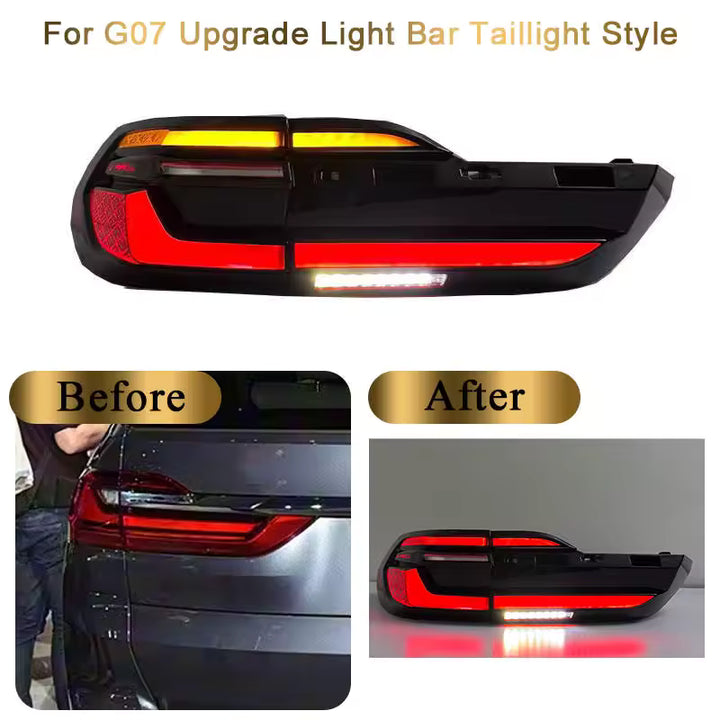 LED Taillights for BMW X7 G07 2019 2020 2021 2022 2023 Assembly Turn Signal Rear Lamps Dynamic DRL Plug and Play Car Accessories - CAR CRAFT INDIA
