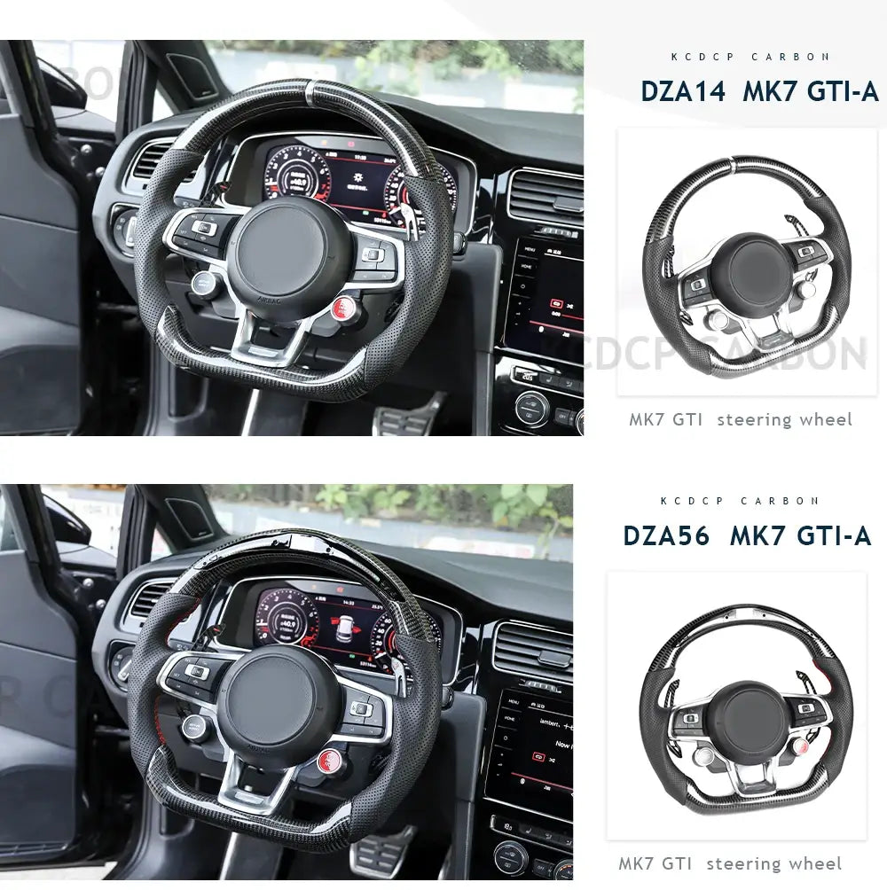 Custom Carbon Fiber Steering Wheel for Volkswagen GOLF MK7