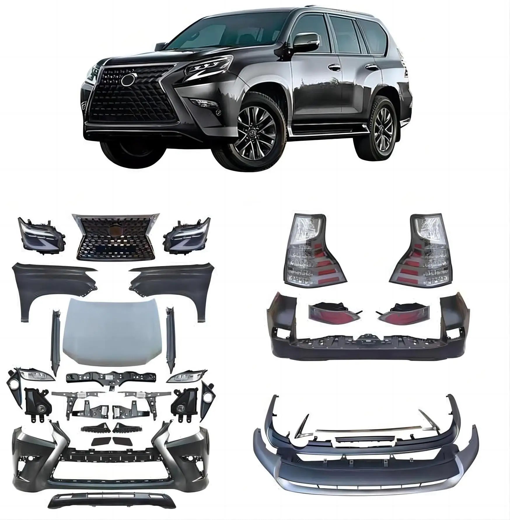 Body Kit for to YO TA Prado 10-20 Upgrade to for GX460