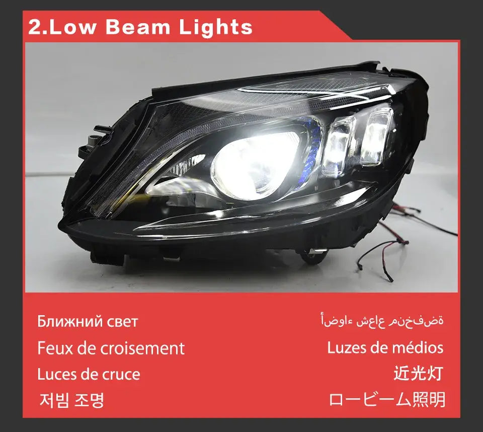 Car Styling Head lamp light for Benz W205 Headlights