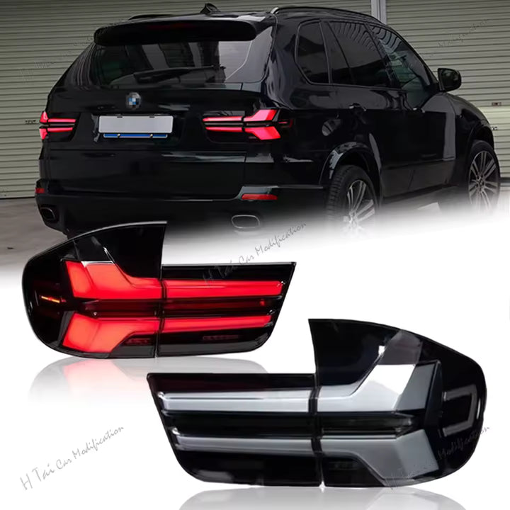 Pair LED Tail Lights For BMW X5 E70 2007-2013 Rear Lamps Taillights Rear Fog Lights Dynamic Turn Signal Car Taillight Assemblies