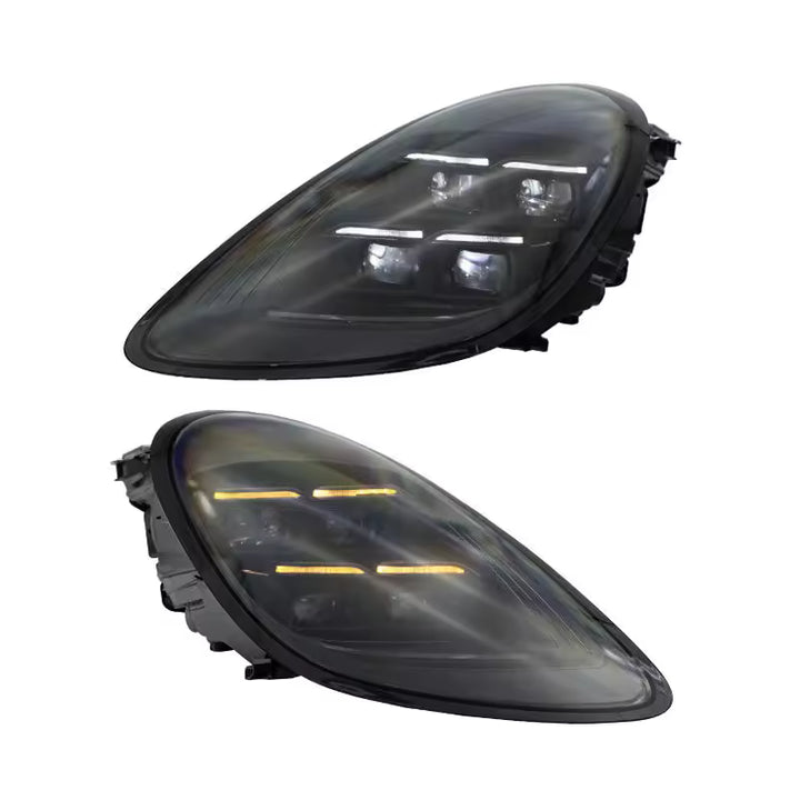 Pair 2025 Matrix Style LED Headlight Assembly Upgrade for Porsche Cayman Boxster 981 2013-2015 Car Front Head Lamp - CAR CRAFT INDIA