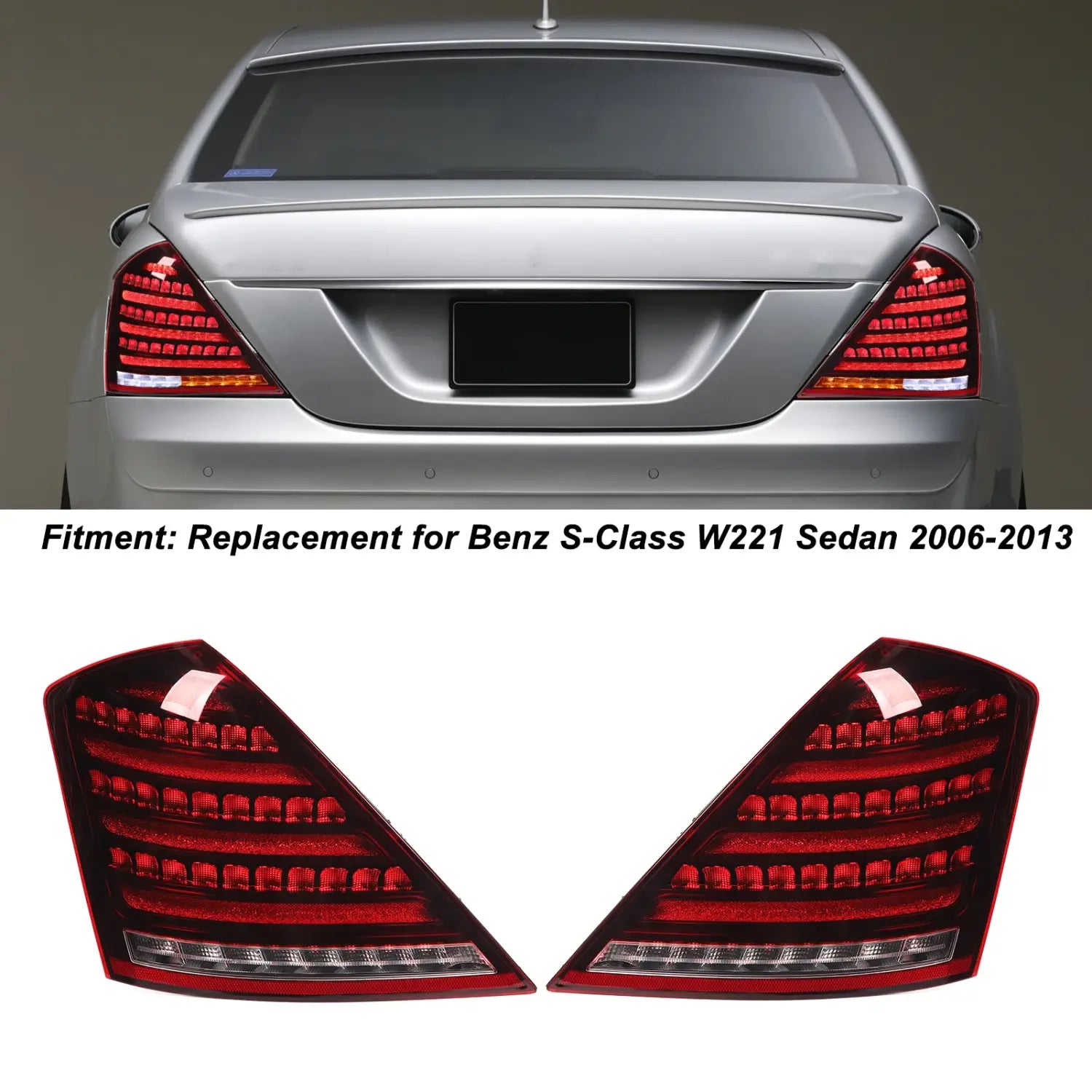 For Maybach Style LED Taillight Assembly Rear Brake Lamp