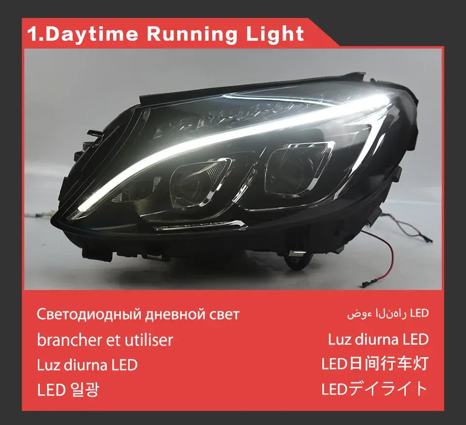 Car Styling Head lamp light for Benz W205 Headlights