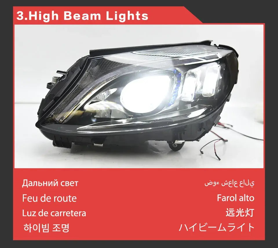 Car Styling Head lamp light for Benz W205 Headlights